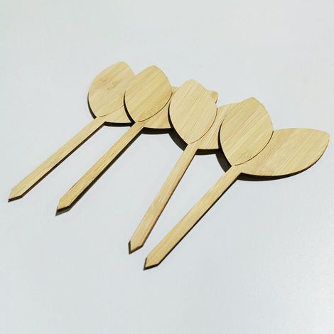 CSPARCV 30 pezzi Etichette da giardino per esterni da 12 cm, etichette per piante di bambù, etichette per orto, etichette per piantine, adatte per piante grasse e fiori (1/4)