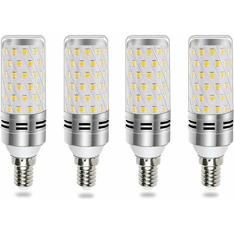 AMXCNOY E14 LED-Lampe 16W Kaltweiß - Entspricht einer 100W bis 120W Halogenlampe, emittiert 1600LM mit 360° Licht, geeignet für Kronleuchter, Wandleuchten und Nachttischlampen, 4er-Packung, nicht dimm (1/4)