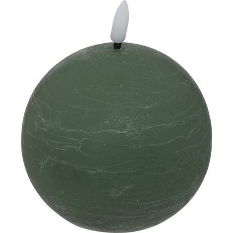 Bougie Boule à LED "Molia" 10cm Vert (1/2)