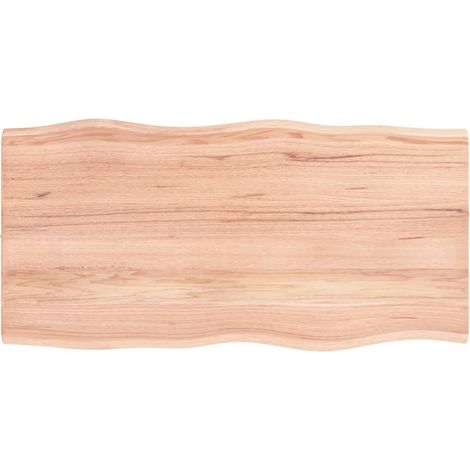 Dessus de table, Plateau De Table bois chêne massif traité bordure assortie LKF41579 (1/4)