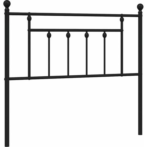 Maison Exclusive - Cabecero de repuesto de metal negro 100 cm (1/5)