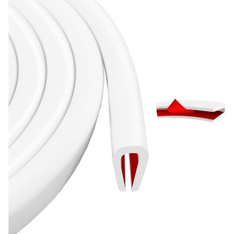 Protection bord de tole EPDM joint caoutchouc en u joint porte voiture adhesif blanc protection metal verre (1/5)