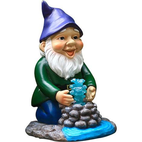 Solaire en R sine Repr sentant Un GNOME de Jardin Statue Ext (1/5)