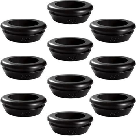 10 Pieces Diameter 25 30 mm Rubber Grommet, Rubber Grommet Electrical Conductive Seal Ring, Rubber Grommet Plugs, for Cable, Socket and Cable (1/5)