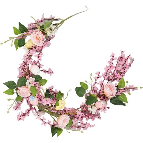 Guirlande de Printemps avec lumières Guirlande Florale avec (1/5)