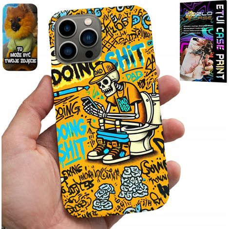 Funda para iPhone 13 PRO - Esqueleto defecando en el inodoro (1/5)