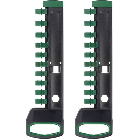Pack 1/2 Inch Socket Organizer with 12 Clips Portable ABS Plastic Green (1/5)
