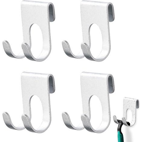 Support de rasoir pour prise, 4 crochets de rasoir en acier inoxydable, étanche, autocollant, support de rasoir, crochets de rangement pour salle de bain, cuisine