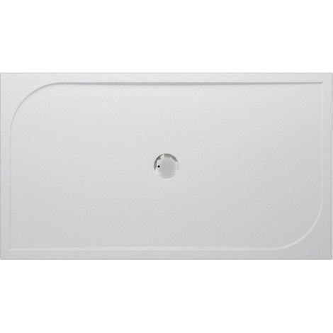 GO by Van Marcke Argon receveur de douche polybéton gelcoat 160x90x3cm rectangulaire évacuation D90mm sans jeu de pieds blanc (1/2)