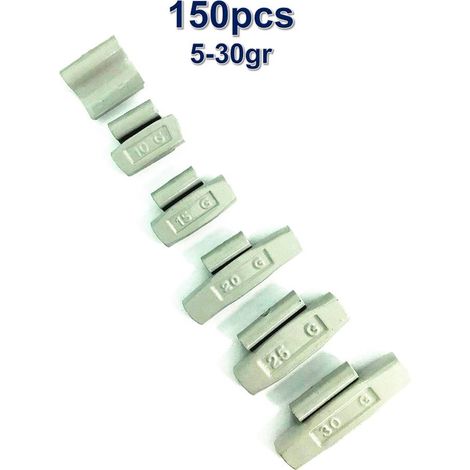 150 Plombs Masses d’Equilibrage à Frapper Poids pour Jantes Acier 5-30g
