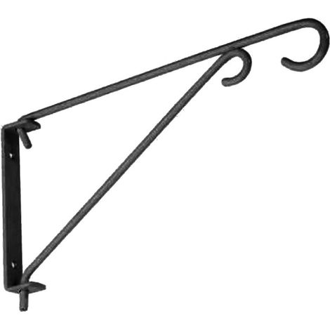 Aufhänger Strend Pro PB8021A, Halter für Blumentopf, schwarz, Metall, 24,5x13 cm, 50 cm Kette