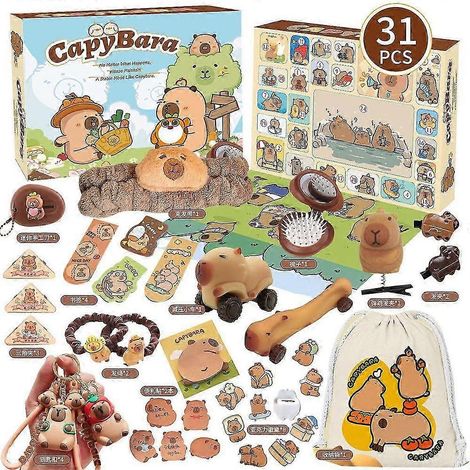 Calendrier de l'Avent Capybara 2025 avec accessoires pour filles