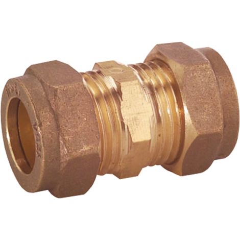 Raccord de compression en laiton RS PRO Manchon Droit 12mm ( Prix pour Paquet de 2 )