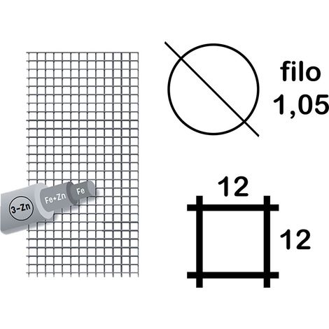 RETE ELETTROSALDATA H 80 - 12 x 12 mm - F.0,5 - SIDEX