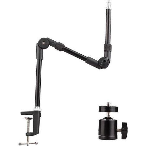 Support flexible et pliable 1/4 ST-01 pour bureau, support à rotule pour éclairage annulaire LED. (1/4)