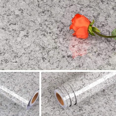 40Cmx5M Granit Papier Peint Autocollant Imperméable Marbre pour Comptoir de Cuisine Plan de Travail Adhésif Credence Adhesive pour Cuisine Amovible Papier Adhesif pour Meuble Ilot Central (1/4)