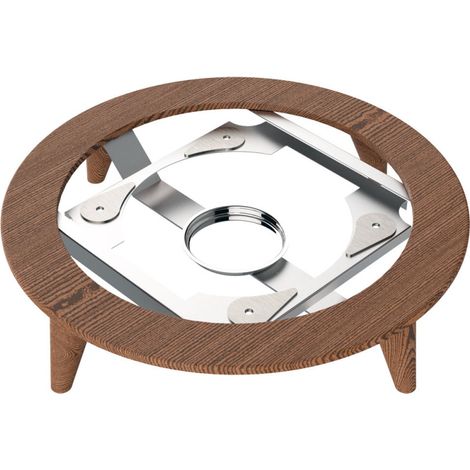 Support pour chafing dish rond (aspect bois) - VIRTUS