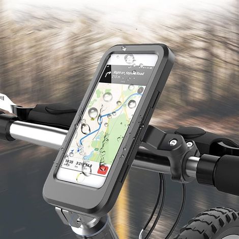TRADE SHOP - Custodia Porta Smartphone Bici Rotazione 360° Supporto Regolabile Staffa Impermeabile Le-385 - (1/5)