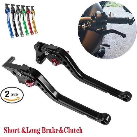 Leviers de frein et d'embrayage courts/longs pour Yamaha FZ1 Fazer, FZ6R, FZ8, XJ6, FZ6, MT-07/09, FZ-09, XSR700, XSR900 et Tracer 900 (2014-2023) - bleu long (1/5)