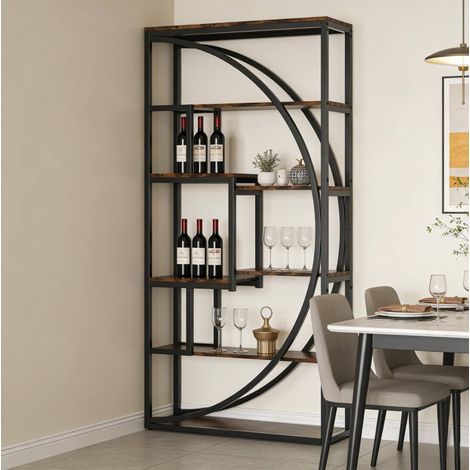 Mobile soggiorno metallo e legno 6 livelli 80 cm OKMYHOME (1/5)