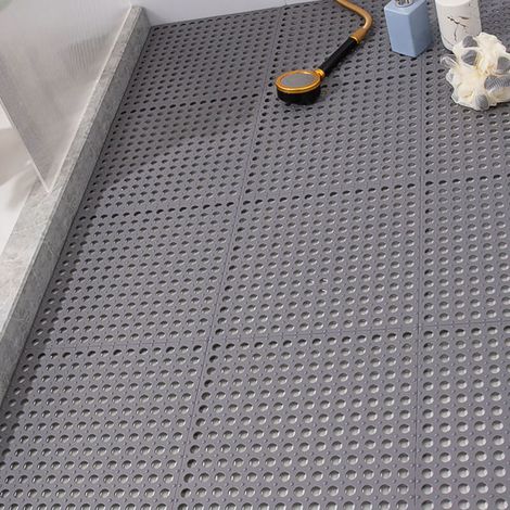 Ventouse de salle de bain 10 pièces tapis d'épissure antidérapant tapis de sol de douche de salle de bain salle de bain cuisine tapis de pied imperméable tapis d'isolation d'eau antidérapant (10 pièce (1/3)