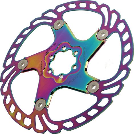 Disque de frein flottant haute dureté pour vélo, 6 picots colorés, VTT, en acier inoxydable, 203 mm (1/5)