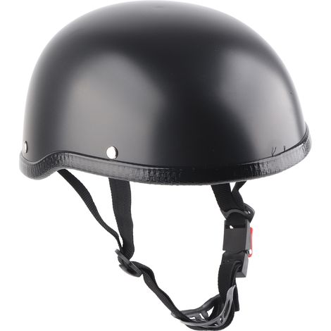 Casque moto homme rétro demi-visage noir mat élégant (1/5)