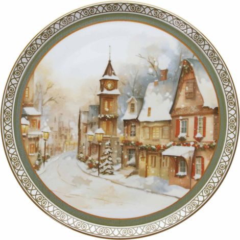 Tognana Piatto Panettone Cinzia Christmas Carol Natale 31 Cm Porcellana Multicolor (1/2)