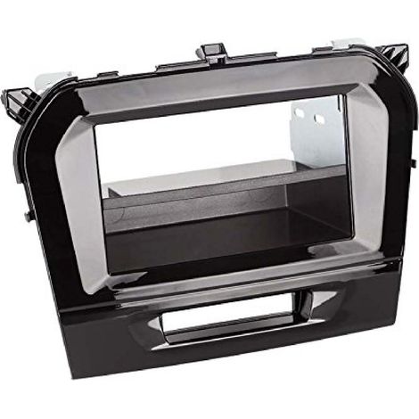 Support autoradio 2DIN compatible avec Suzuki Vitara ap15 Avec vide poche - Noir brillant