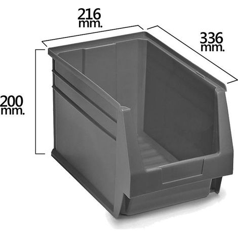 Scatola portaoggetti tayg n55 impilabile 336x216x200 mm
