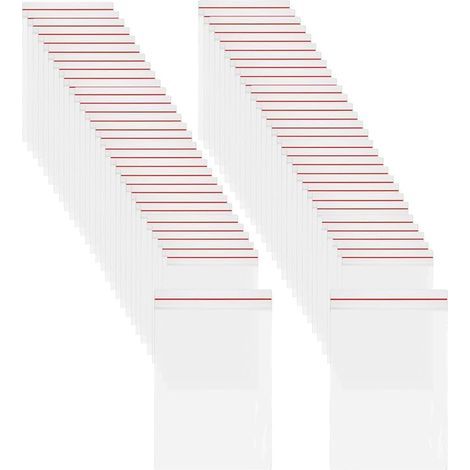 Sachets Zip Transparent, Pochon Plastique Fermeture Éclair Petit (1/3)
