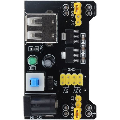 Lot de 5 modules d'alimentation pour plaque d'essai, régulateurs de tension CC bidirectionnels pour 3,3 V/5 V (1/5)