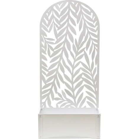 Fioriera con spalliera graticola rettangolare alta cm 150 vaso 60x32 in Metallo Bianco Separè Decorativo per Piante Rampicanti e Divisorio per Ambienti Design Moderno Ideale per Casa Bar Ristoranti.