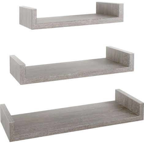 3er set wandregal mod. Calamita Maxi farbe eiche grau (1/4)