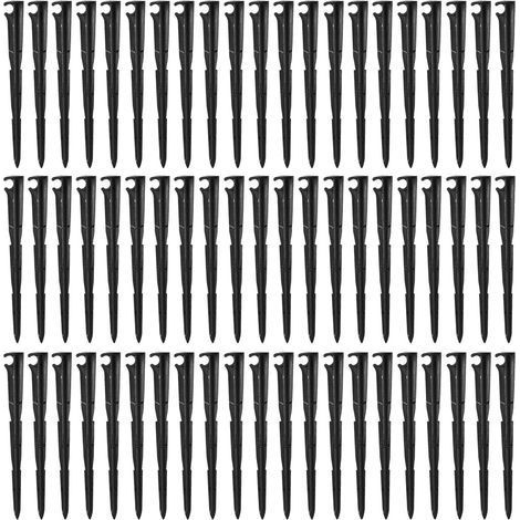 Lot de 50 Piquet, fixation sol, tuyau irrigation, goutte-à-goutte, diamètre 4/7mm, jardin (1/4)