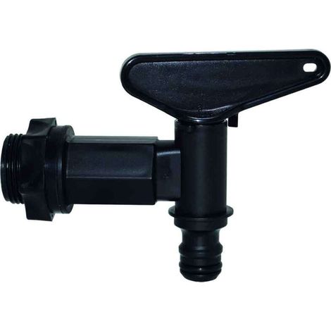 Robinet de Cuve en Plastique PEHD 1/4 Tour Nez Automatique Noir. Durable et Pratique (1/5)