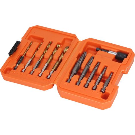 Kit extracteur de vis endommagées HHS professionnel en 11 pièces