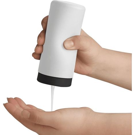 Dispenser in silicone adatto per detersivo per piatti e gel igienizzante per le mani, riempibile tramite pressione, flacone rotondo in silicone ricaricabile, facile da riempire e utilizzare, 250 ml, 6