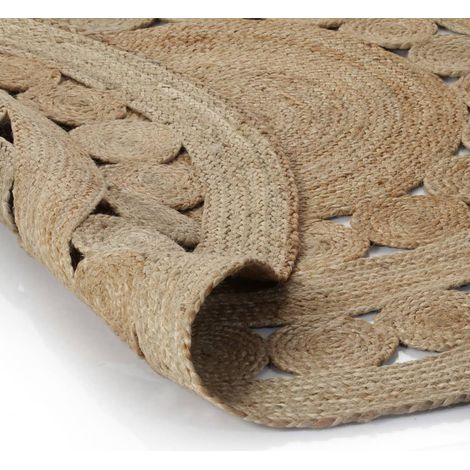 Maison Exclusive - Tappeto in Juta con Design Intrecciato 120 cm Rotondo