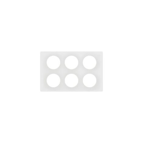 Plaque de finition Céliane 2x3 postes - Blanc Emaillé - LEGRAND - CP0010 (1/3)