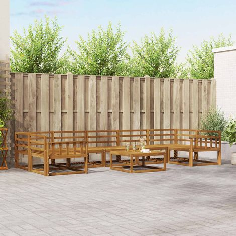 Outdoor-Sofagarnitur 8 pcs Natur Massivholz Akazie