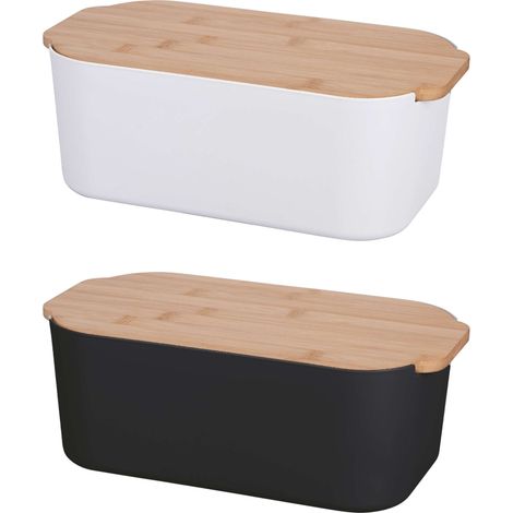PORTAPANE 4.5LT COPERCHIO IN BAMBOO 2 COLORI ASSORTITI