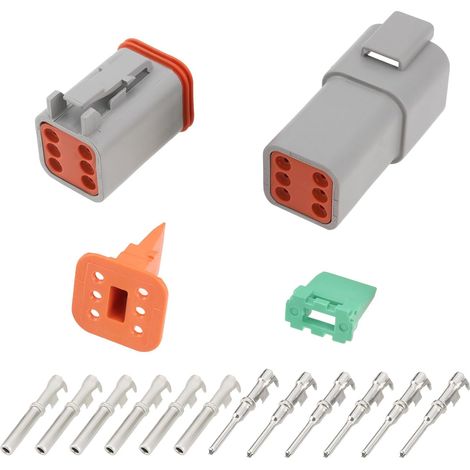 1 Kit de Connecteurs électriques étanches à 6 Broches DT04-6P DT06-6S Compatible avec DT Série 6P Prise étanche Automobile (1/5)