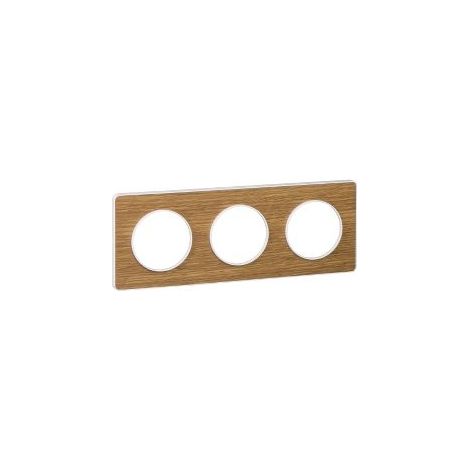 Placca di finitura in legno naturale bianco Schneider Electric Odace Touch