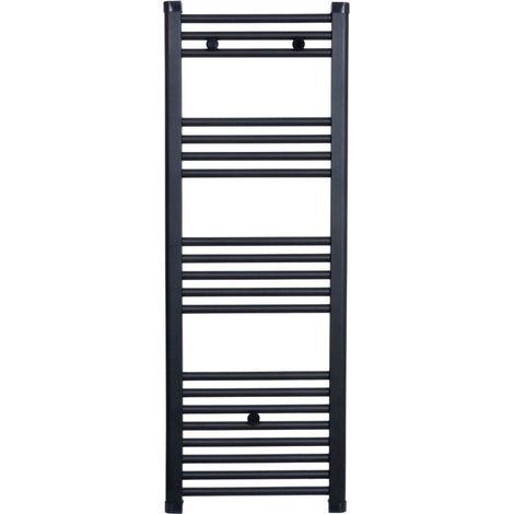 Radiador toallero de agua caliente CODA 120 x 50 cm negro mate