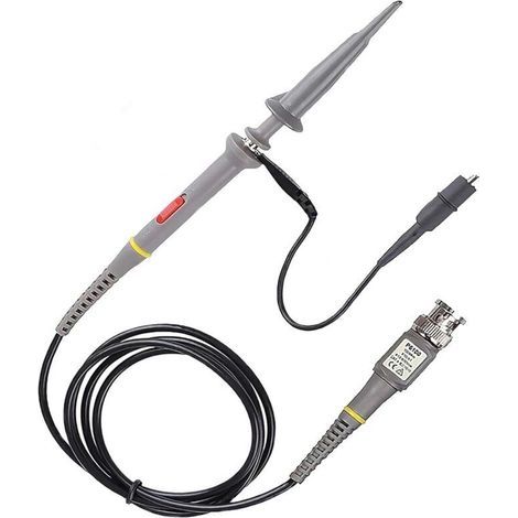 Sonde d’oscilloscope universelle 100 MHz, rapport 1X/10X, tension max. 300 V, clip intégré – 1 pièce (1/3)