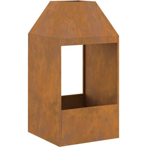 Braise Marron 50 x 50 x 100 cm Acier CFW280884 (1/5)