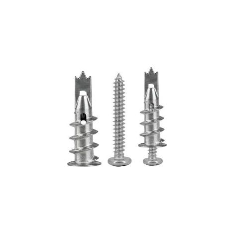Chevilles pour, 20 pièces Chevilles pour autoperceuses en métal avec vis. Pour la fixation dans le béton, les briques, les plaques de plâtre, etc (1/4)