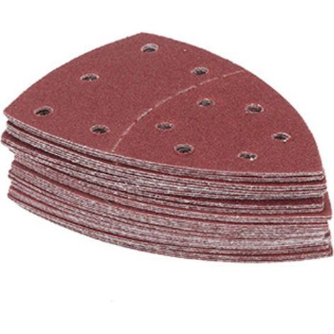 Jeu de 40 feuilles de papier abrasif pour ponceuses, 105 mm x 152 mm, grain P40/60/80/120/180, support de ponçage, convient pour le ponçage de l'acier inoxydable et du bois (1/5)