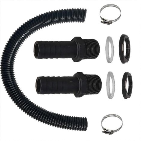 Kit de raccordement pour récupérateur d'eau de pluie comprenant un tuyau de raccordement (1/5)